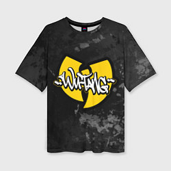 Женская футболка оверсайз Wu tang clan logo