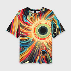 Женская футболка оверсайз Space abstraction - ai art