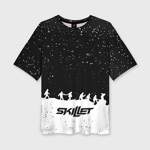 Женская футболка оверсайз Skillet rock music band / 3D-принт – фото 1