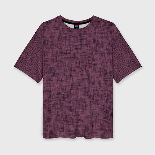 Женская футболка оверсайз Текстура бордовый / 3D-принт – фото 1