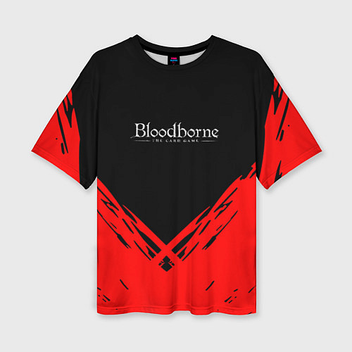 Женская футболка оверсайз Bloodborne souls краски / 3D-принт – фото 1