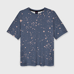 Женская футболка оверсайз Космическое поле звёзд