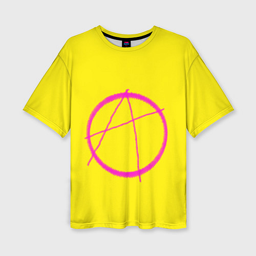 Женская футболка оверсайз Символ Анархиста / 3D-принт – фото 1