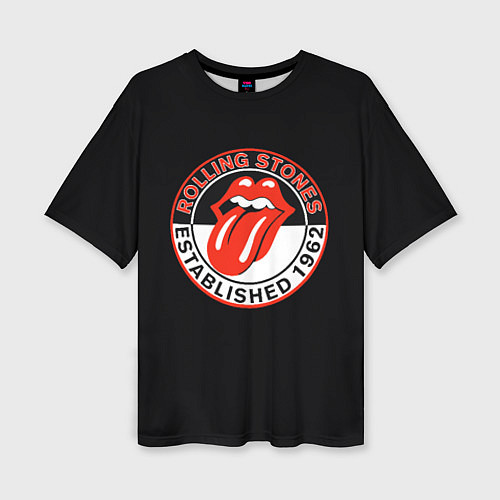 Женская футболка оверсайз Rolling Stones Established 1962 group / 3D-принт – фото 1