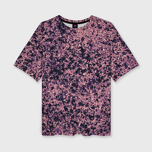 Женская футболка оверсайз Абстрактный брызги сине-розовый / 3D-принт – фото 1