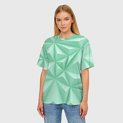 Футболка оверсайз женская Объемные пирамидки, цвет: 3D-принт — фото 2