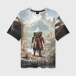 Женская футболка оверсайз Assassins creed старинный город