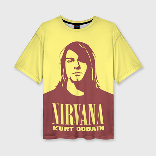 Женская футболка оверсайз Kurt Cobain Nirvana / 3D-принт – фото 1