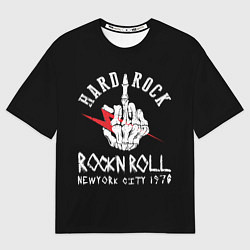 Футболка оверсайз женская Хард-рок, рок-н-ролл, цвет: 3D-принт