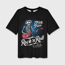 Женская футболка оверсайз Rock and roll - punk