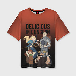 Женская футболка оверсайз Delicious in Dungeon