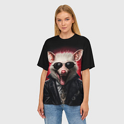 Футболка оверсайз женская Крутой опоссум, цвет: 3D-принт — фото 2