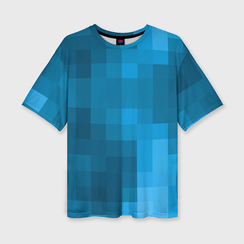 Женская футболка оверсайз Minecraft water cubes / 3D-принт – фото 1