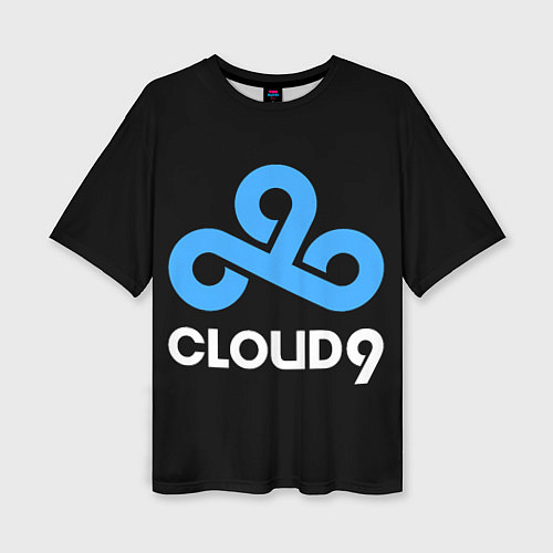 Женская футболка оверсайз Cloud9 - esports logo / 3D-принт – фото 1