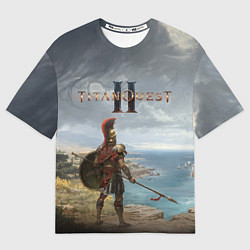 Футболка оверсайз женская Герой titan quest 2, цвет: 3D-принт