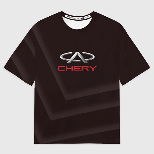 Женская футболка оверсайз Cherry - logo / 3D-принт – фото 1