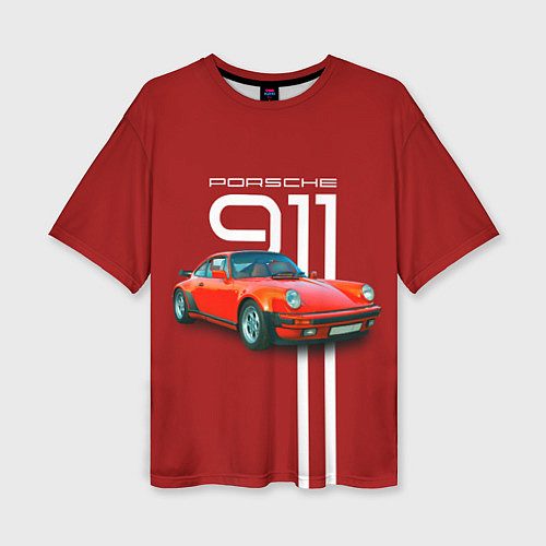 Женская футболка оверсайз Порше спортивный немецкий автомобиль / 3D-принт – фото 1