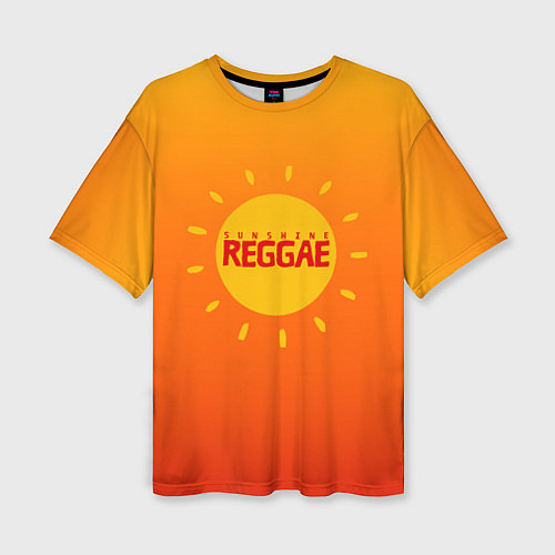 Женская футболка оверсайз Orange sunshine reggae / 3D-принт – фото 1