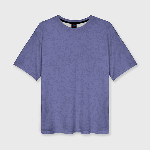 Женская футболка оверсайз Сиреневый однотонный пятнистый / 3D-принт – фото 1