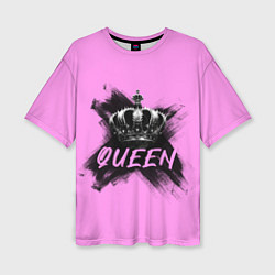 Женская футболка оверсайз Королева - корона