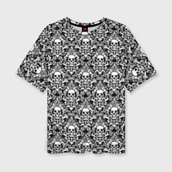 Женская футболка оверсайз Skull patterns