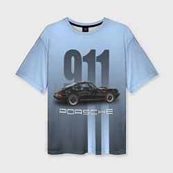 Женская футболка оверсайз Винтажный автомобиль Porsche