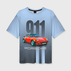Женская футболка оверсайз Винтажный автомобиль Porsche 911 Carrera