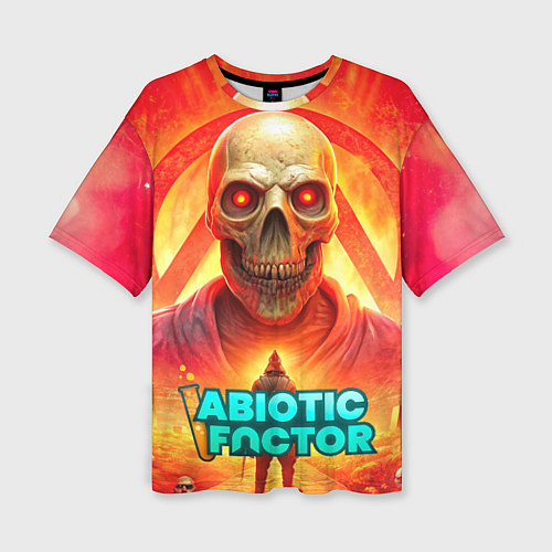 Женская футболка оверсайз Abiotic Factor horror skull / 3D-принт – фото 1