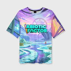 Женская футболка оверсайз Abiotic Factor world