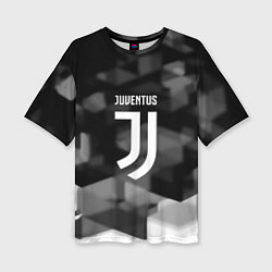 Женская футболка оверсайз Juventus geometry fc