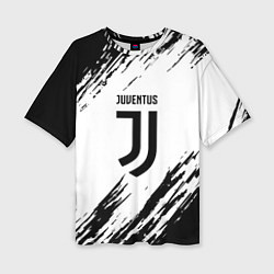 Женская футболка оверсайз Juventus краски