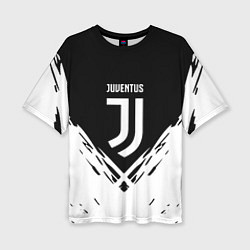 Женская футболка оверсайз Juventus sport geometry fc club