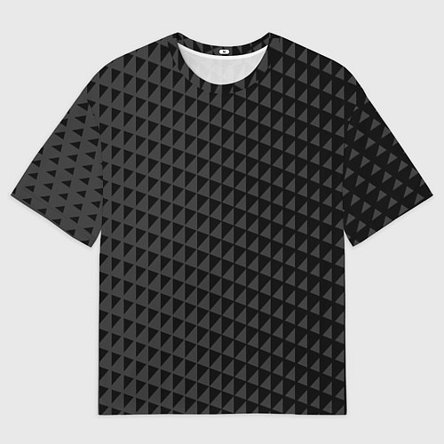 Женская футболка оверсайз Паттерн из черных треугольников / 3D-принт – фото 1