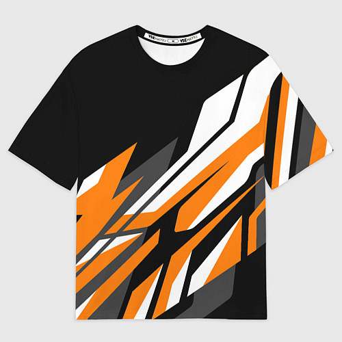 Женская футболка оверсайз Corner lines / 3D-принт – фото 1