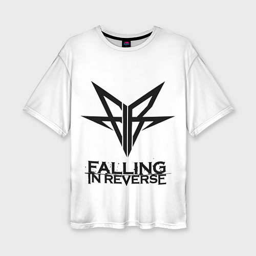 Женская футболка оверсайз Falling in Reverse band logo / 3D-принт – фото 1