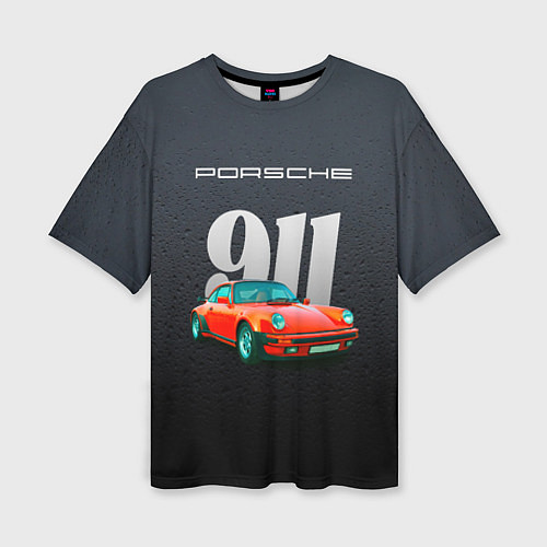 Женская футболка оверсайз Porsche 911 немецкий спортивный автомобиль / 3D-принт – фото 1