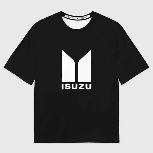 Женская футболка оверсайз Isuzu white logo / 3D-принт – фото 1
