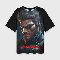 Женская футболка оверсайз Веном Снейк из игры Metal gear