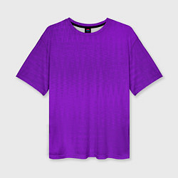 Женская футболка оверсайз Фиолетовый текстурированный