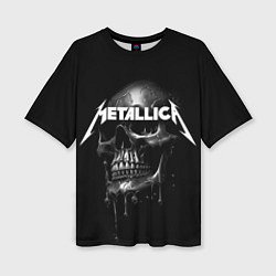 Женская футболка оверсайз Metallica - rock group