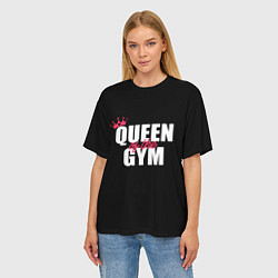 Футболка оверсайз женская Queen of the gym - crown, цвет: 3D-принт — фото 2