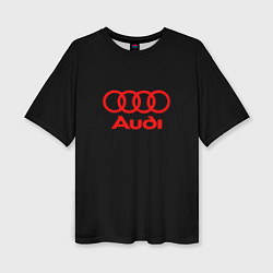 Футболка оверсайз женская Audi red logo, цвет: 3D-принт
