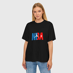 Футболка оверсайз женская NBA sport, цвет: 3D-принт — фото 2