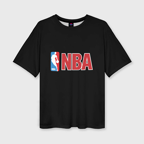 Женская футболка оверсайз NBA logo / 3D-принт – фото 1