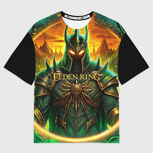 Женская футболка оверсайз Elden Ring black knight / 3D-принт – фото 1