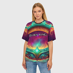 Футболка оверсайз женская Elden Ring кольцо и магия, цвет: 3D-принт — фото 2
