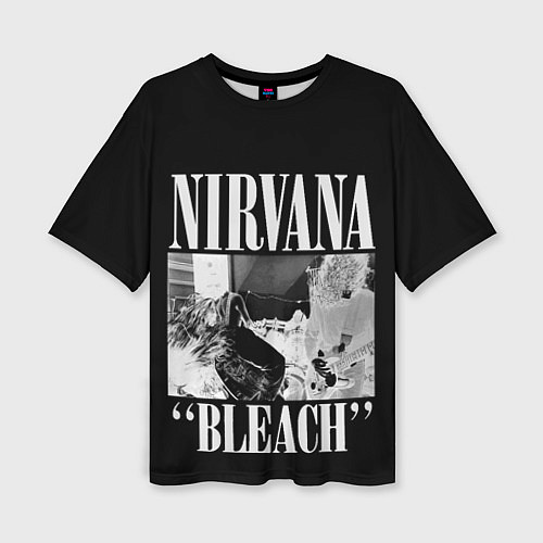 Женская футболка оверсайз Nirvana first album / 3D-принт – фото 1