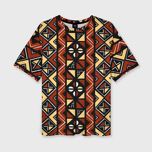 Женская футболка оверсайз Африканский мавританский орнамент / 3D-принт – фото 1