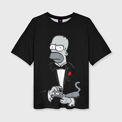 Женская футболка оверсайз Homer - the godfather