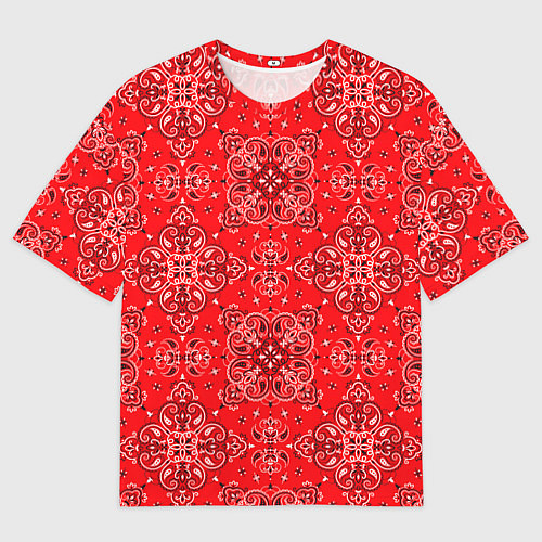 Женская футболка оверсайз Цветной орнамент / 3D-принт – фото 1